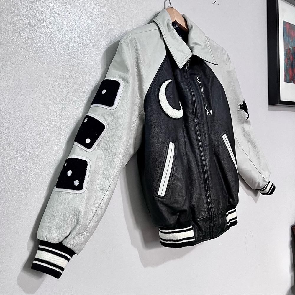 STADIUM by Stadium Good Number #8 Lucky 100% Leather Jacket MSRP$525 - Picture 16 of 16